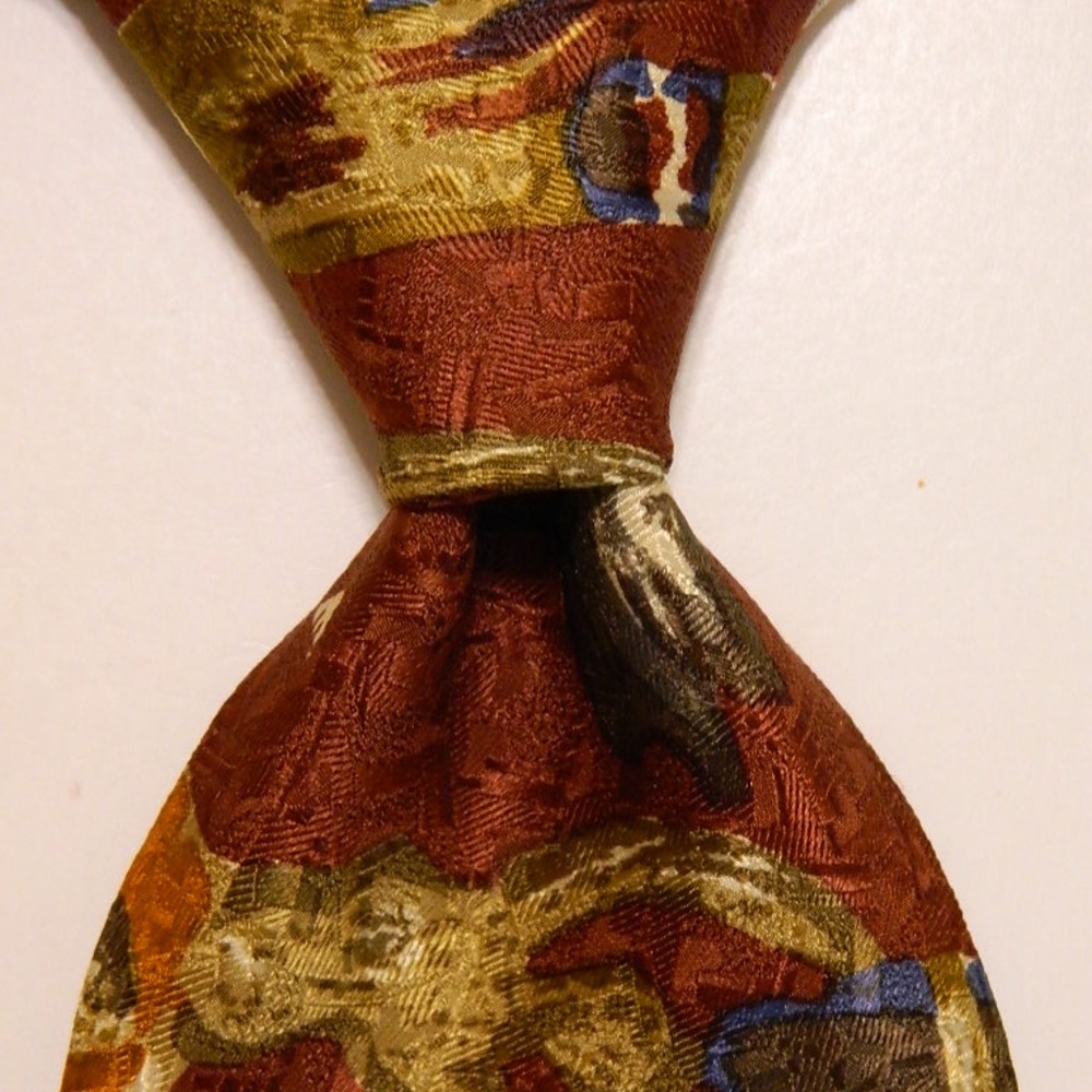 ERMENEGILDO ZEGNA Silk Necktie ITALY Multi-Color